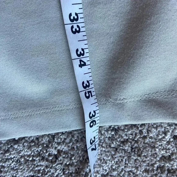 Adrienne Vittadini Neutral Sheath Dress Size 10 Beige Short Sleeve Minimalist - Picture 11 of 11